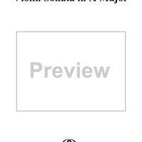 Violin Sonata No. 9 - Piano Score