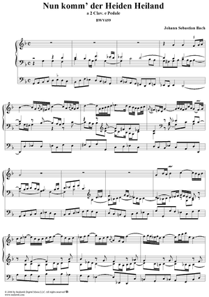 Nun komm' der Heiden Heiland, No. 9 from "18 Leipzig Chorale Preludes", BWV659