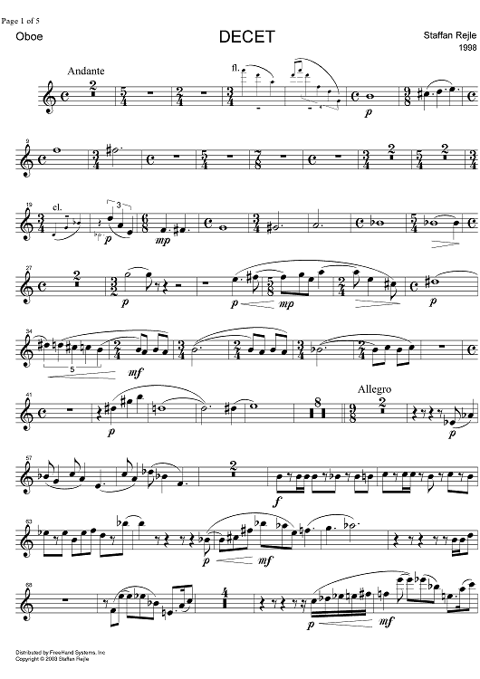 Decet - Oboe