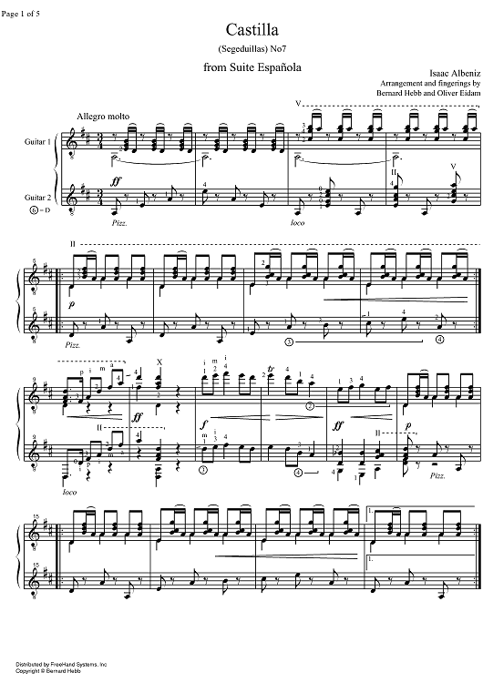 Castilla Suite Espanola Op.47 No. 7