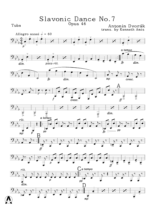 Slavonic Dance No.7, Op.46 - Tuba