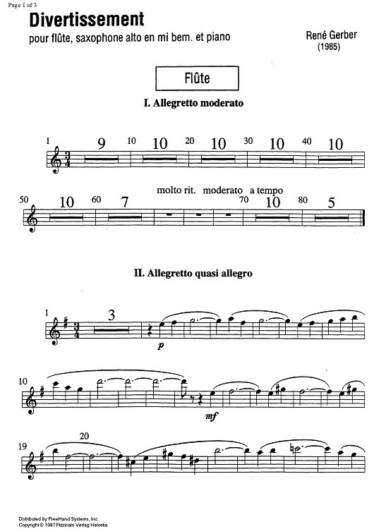 Divertissement - Flute