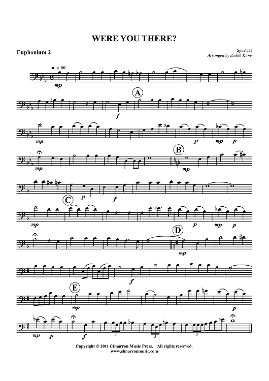Were You There? - Euphonium 2 BC/TC