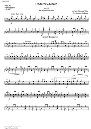 Radetzky Marsch Op.228 - Percussion