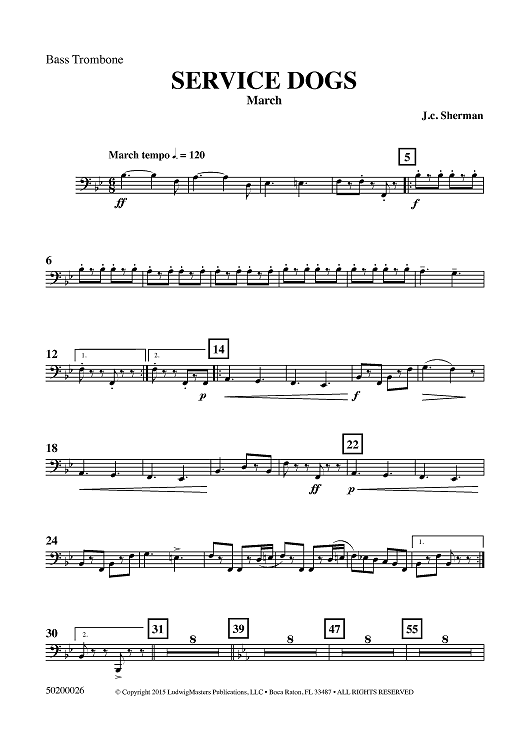 Service Dogs (March) - Bass Trombone