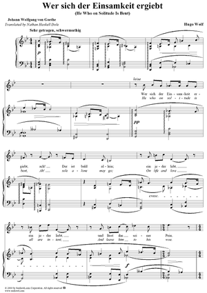 Harfenspieler, 1: Wer sich der Einsamkeit ergiebt, No. 1 from "Goethe Lieder"