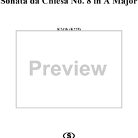 Sonata da Chiesa No. 8 in A Major, K241b (K225) - Full Score