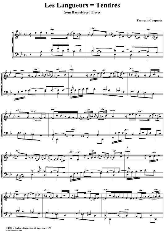 Harpsichord Pieces, Book 2, Suite 6, No.2: Les Languers