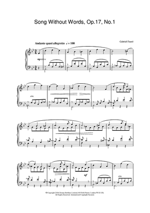 Song Without Words, Op.17, No.1