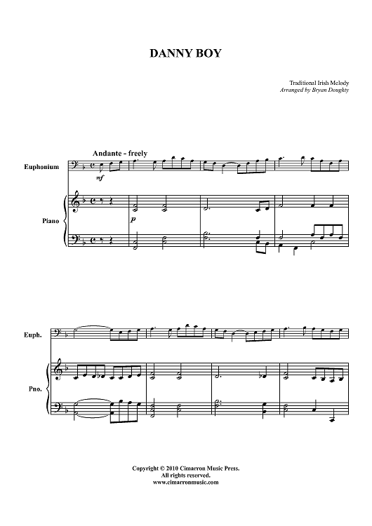 Danny Boy - Score