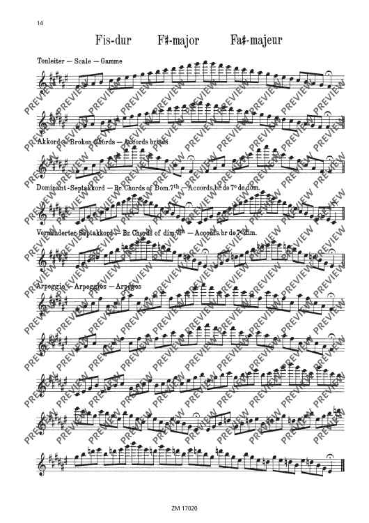 Scales, Broken Chords and Arpeggios" Sheet Music for Flute Sheet
