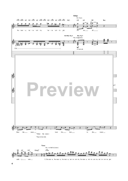 Vicinity Of Obscenity Sheet Music by System Of A Down for