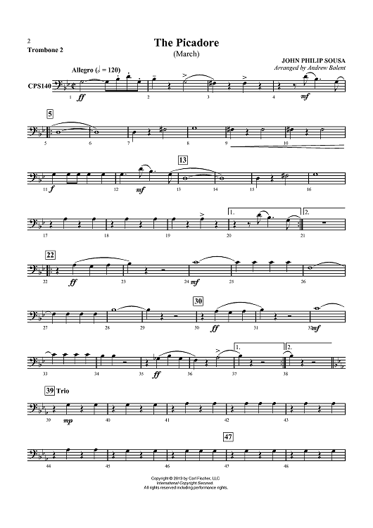 The Picadore (March) - Trombone 2