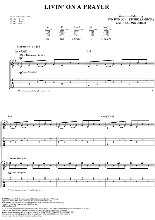 Livin' on a Prayer (Acoustic)