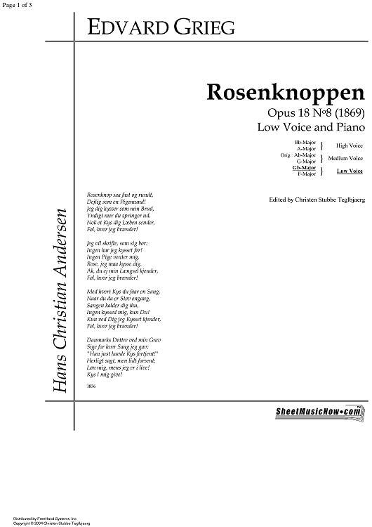 Rosenknoppen Op.18 No. 8
