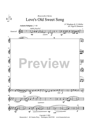 Love's Old Sweet Song - Horn in F
