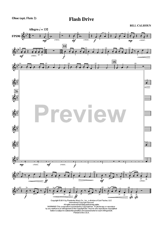 Flash Drive - Oboe (Opt. Flute 2)