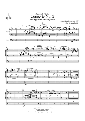 Concerto No. 2 for Organ and Brass Quintet - Organ