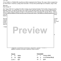 Song Of The Sea - Yiddish Folk Tune - Vocal Score