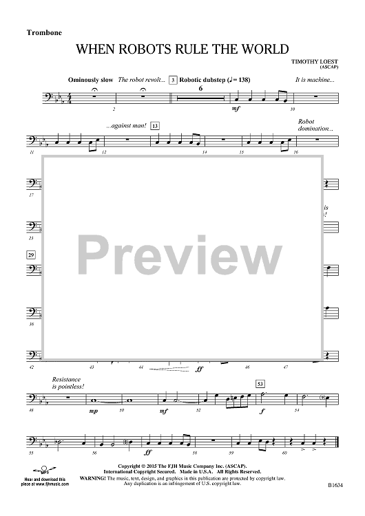 When Robots Rule the World - Trombone