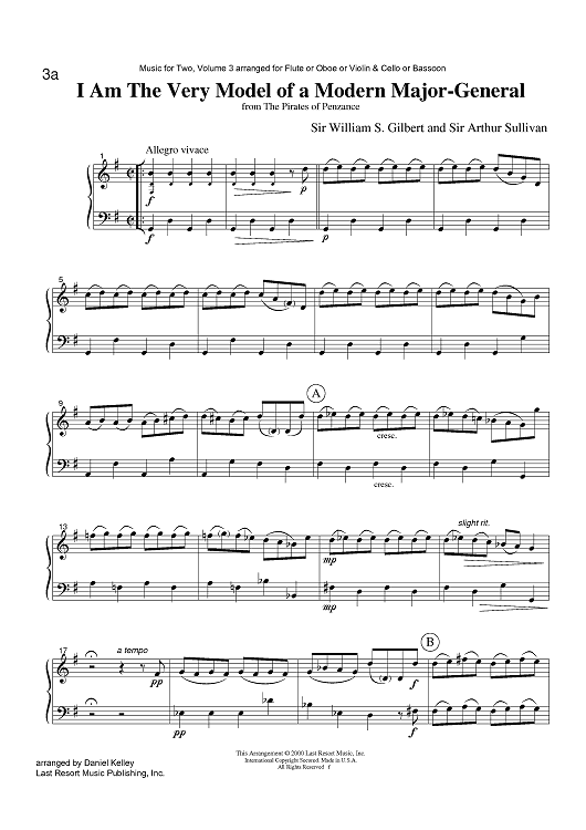 I Am The Very Model of a Modern Major-General - from The Pirates of Penzance