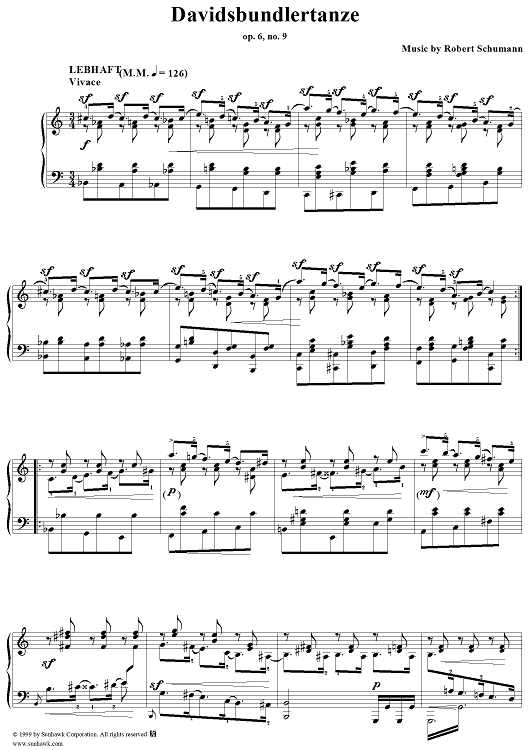 Davidsbündlertänze, Op. 6, No. 09 (2nd Edition, 1850)