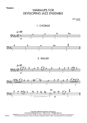 Warm-ups for Developing Jazz Ensemble - Trombone 1