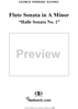 Flute Sonata no. 1 in A minor, HWV 374 ("Halle Sonata 1")