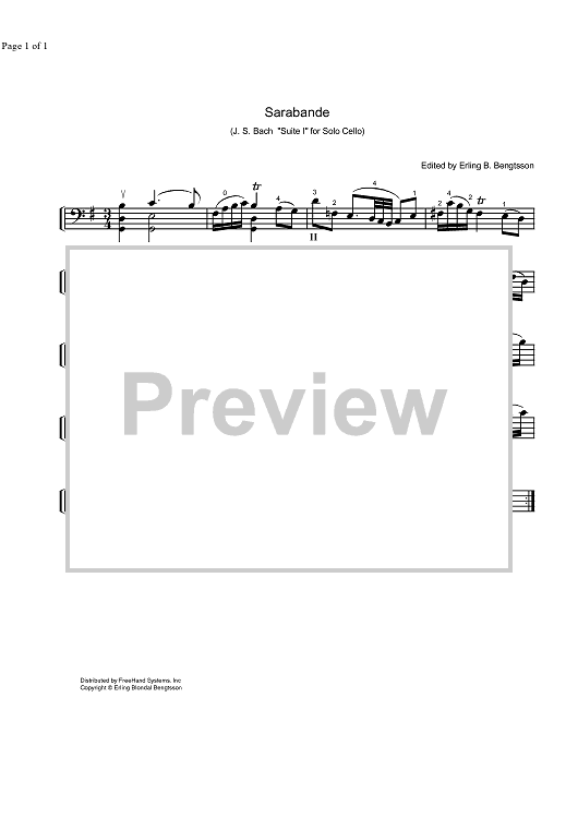 Suite No. 1 G Major BWV 1007 - Cello