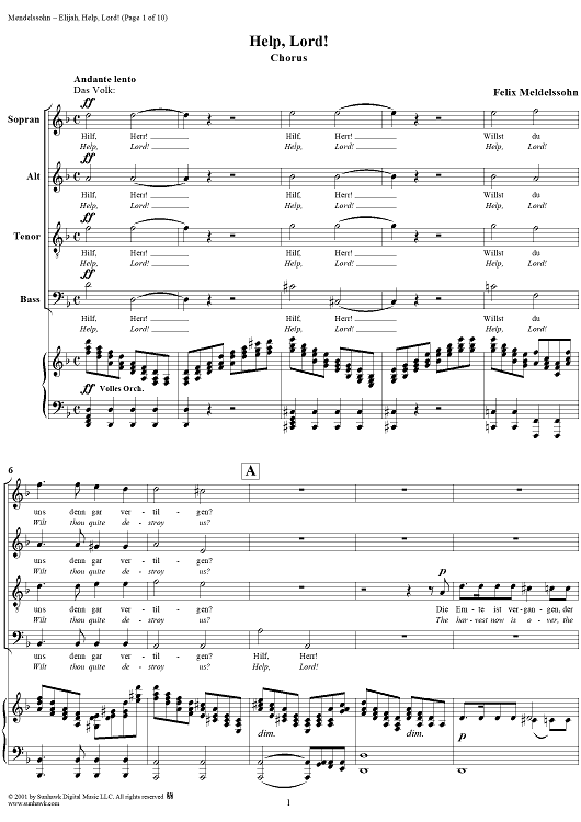 Help, Lord! - No. 1 from "Elijah", part 1