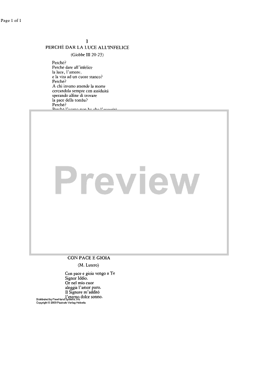 Perché (Warum ist das Licht gegeben) Op.74 - Lyrics