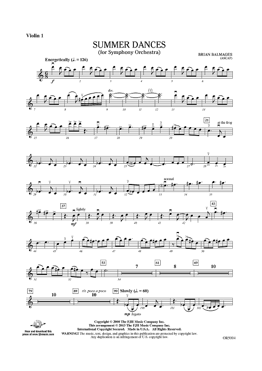 Summer Dances - Violin 1