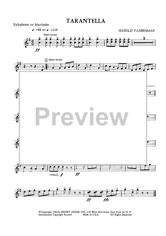 Tarentella - Xylophone or Marimba