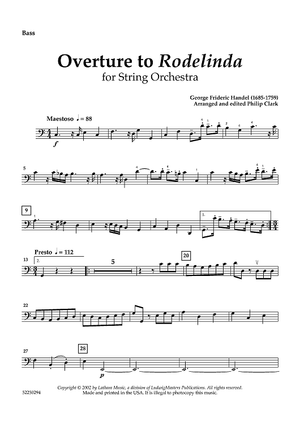 Overture to Rodelinda - Bass