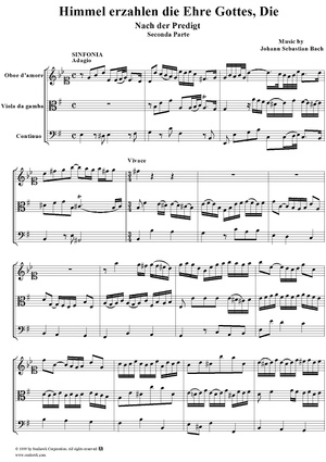 Sinfonia from Cantata no. 76 - Full Score