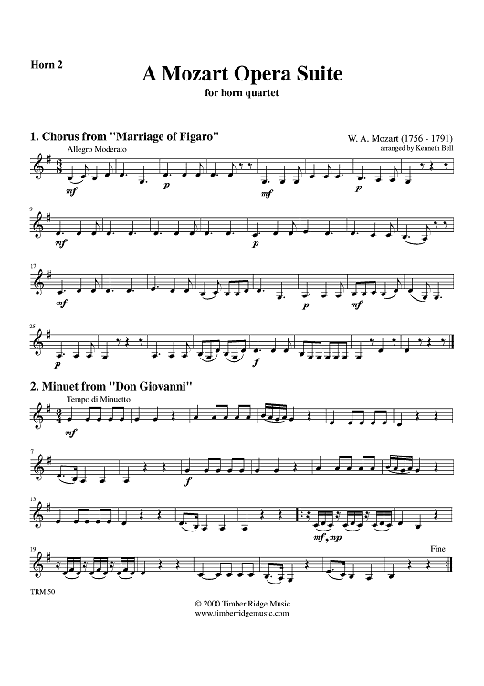 A Mozart Opera Suite - Horn 2