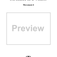 Serenade in D Minor, Op. 44, Movement 4 - Bassoon 2