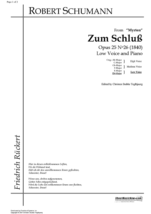 Zum Schluss Op.25 No.26