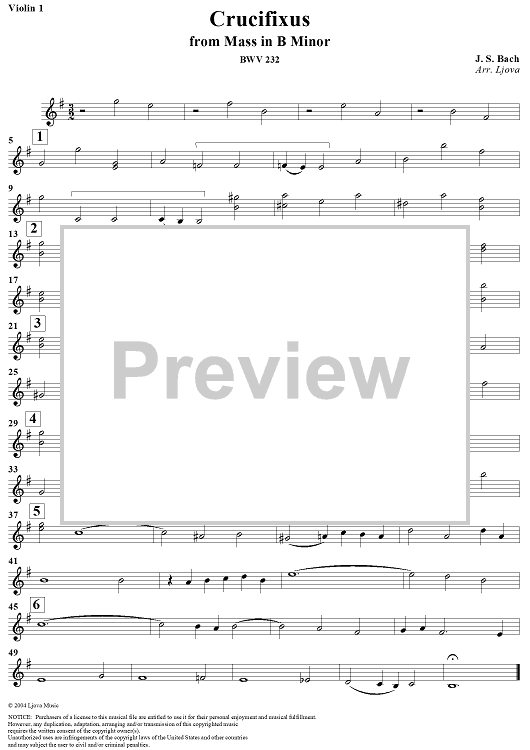 Crucifixus - Violin 1