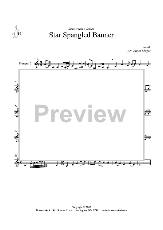 Star-Spangled Banner - Trumpet 2