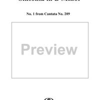 Sinfonia in B minor - No.1 from Cantata No. 209 - BWV209
