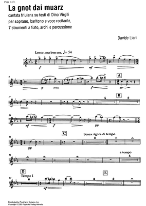 La gnot dai muarz (The night of the Dead) [set of parts] - Oboe