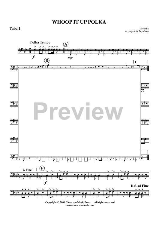 Whoop It Up Polka - Tuba 1