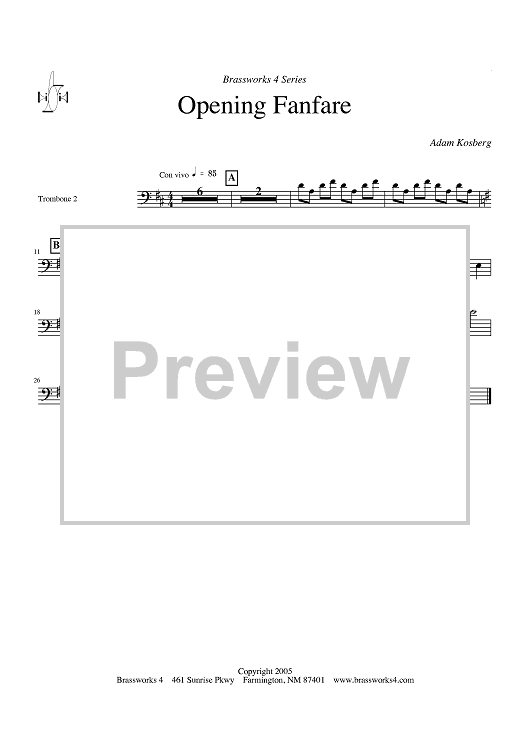 Opening Fanfare - Trombone 2