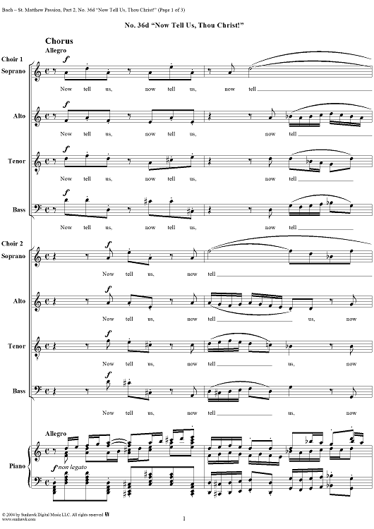 St. Matthew Passion: Part II, No. 36d, "Now Tell Us, Thou Christ!"