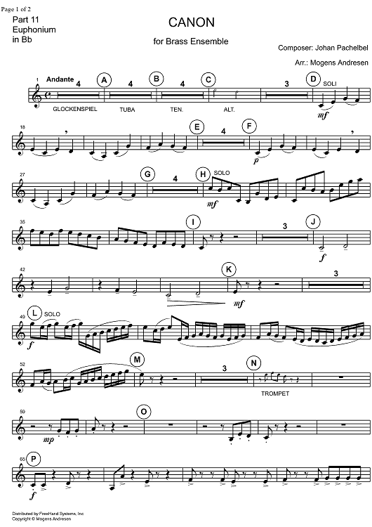 Canon in D - Euphonium