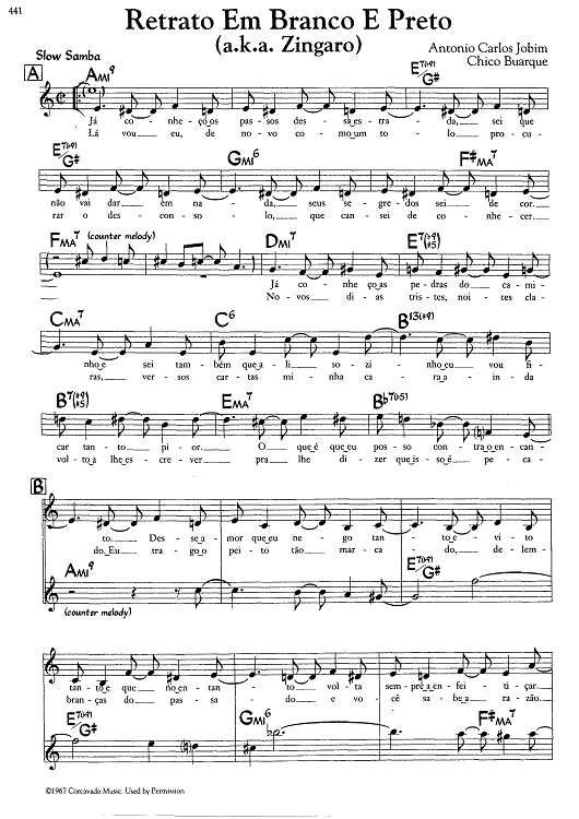 Retrato Em Branco E Preto (aka Zingaro) - Bb Instruments