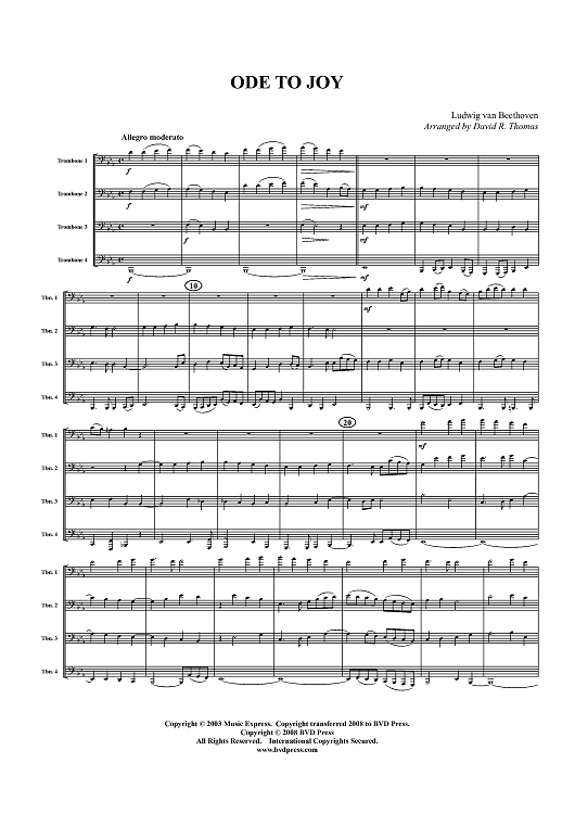 Ode to Joy - Score