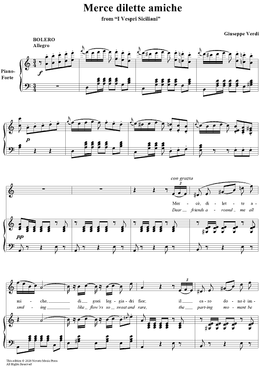 I Vespri Siciliani, Act 5, No. 11: Mercè dilette amiche - From "I Vespri Siciliani"