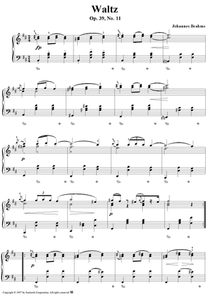 Waltz in B Minor, Op. 39, No. 11